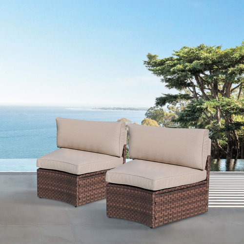 Sunsitt 35'' Wicker Outdoor Loveseat & Reviews Wayfair